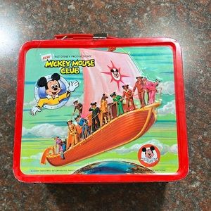 Vintage 1970’s Disney Mickey Mouse Club Metal Kid’s Lunch Box